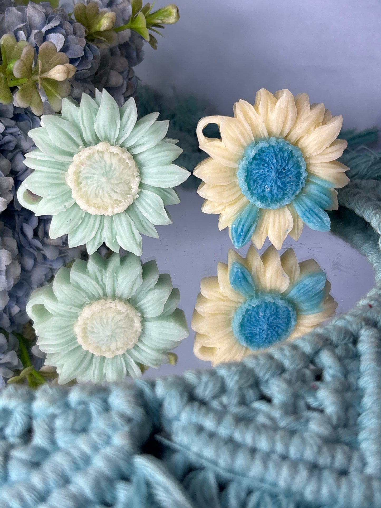 Floating Sunshine – Sunflower Candles Set Of 2
