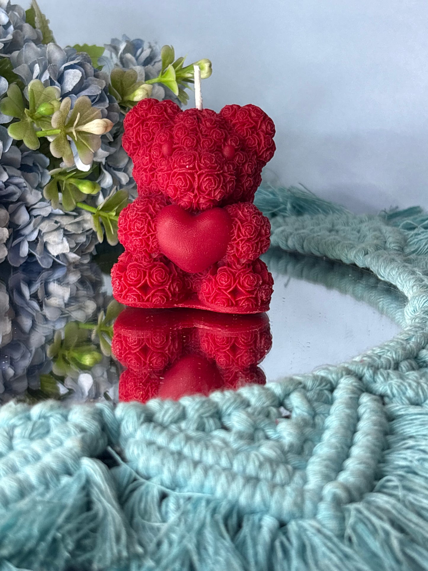 Teddy Bear Heart Candle – Handcrafted Soy Wax | Adorable Gift for Birthdays, Anniversaries & Home Décor