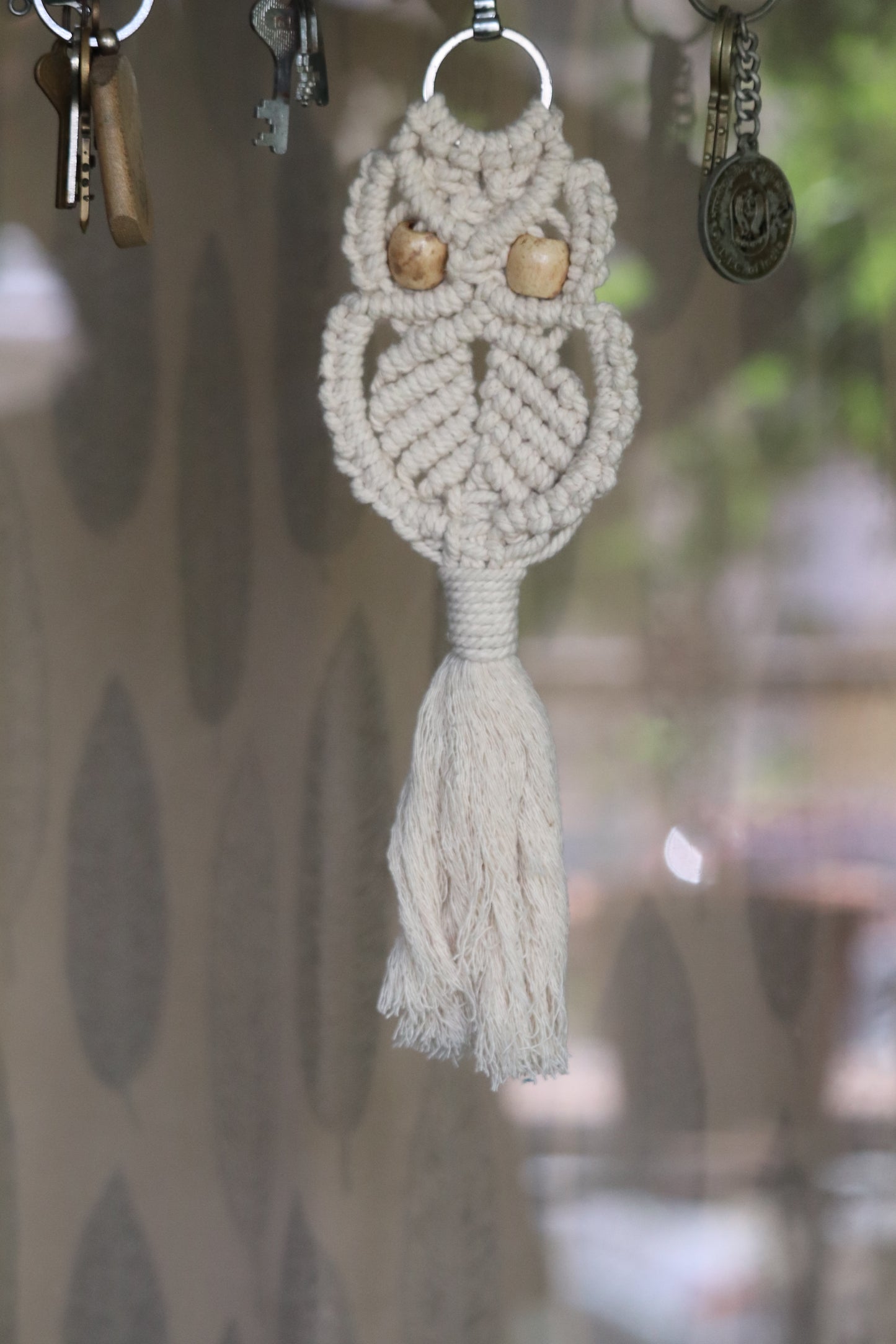 Pocket-Sized Wisdom – Macrame Owl Keychain