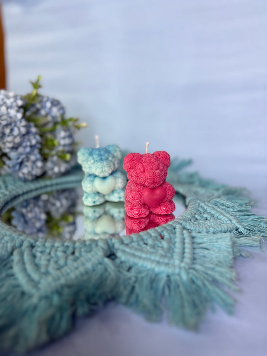 Teddy Bear Heart Candle – Handcrafted Soy Wax | Adorable Gift for Birthdays, Anniversaries & Home Décor