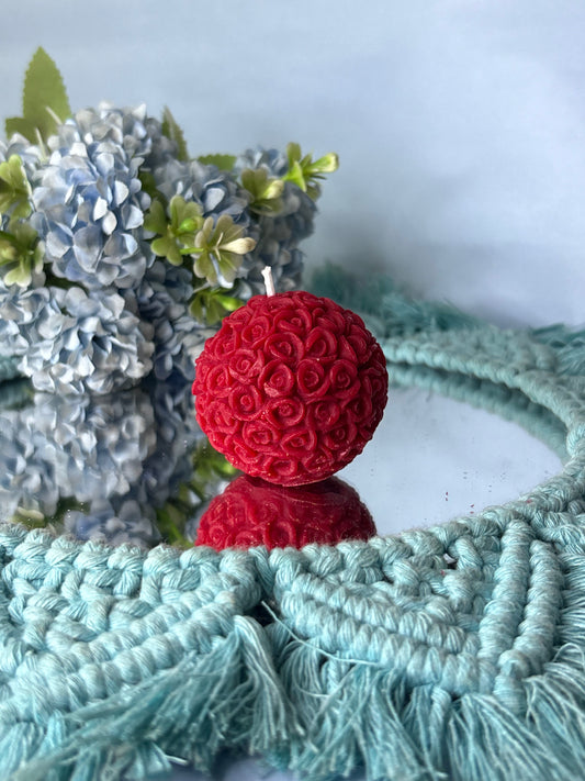 Handmade Rose Globe Candle – Romantic Floral Sphere
