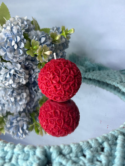 Handmade Rose Globe Candle – Romantic Floral Sphere