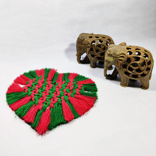 Love on the Table – Macrame Heart Coasters