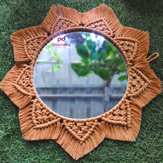 Reflections of Boho – Handmade Macrame Mirror