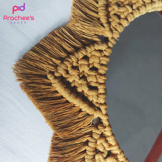 Reflections of Boho – Handmade Macrame Mirror